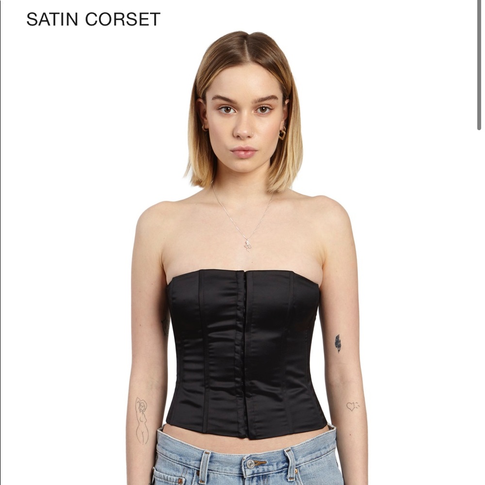 Danielle Guizio Satin corset - Black